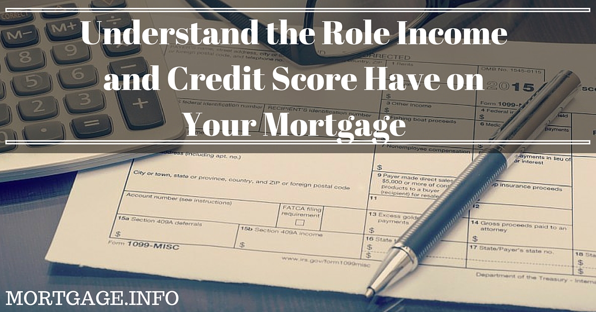 Understand the Role Income and Credit Score have on your Mortgage