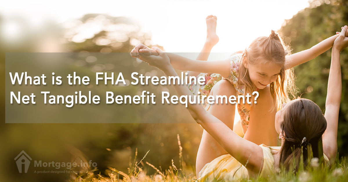 What is the FHA Streamline Net Tangible Benefit Requirement?