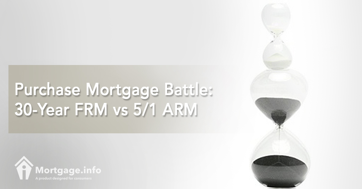Purchase Mortgage Battle 30-Year FRM vs 51 ARM