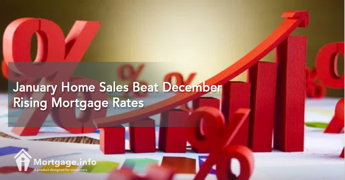 January Home Sales Beat December Rising Mortgage Rates