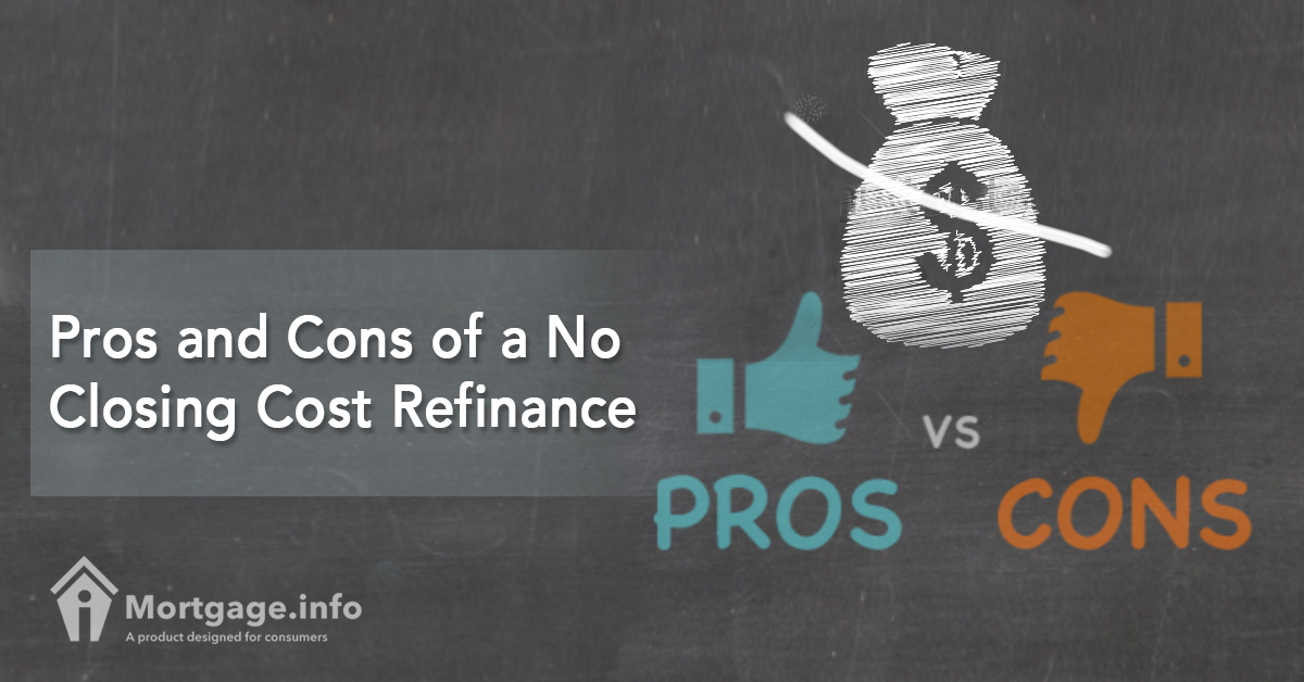 Pros and Cons of a No Closing Cost Refinance