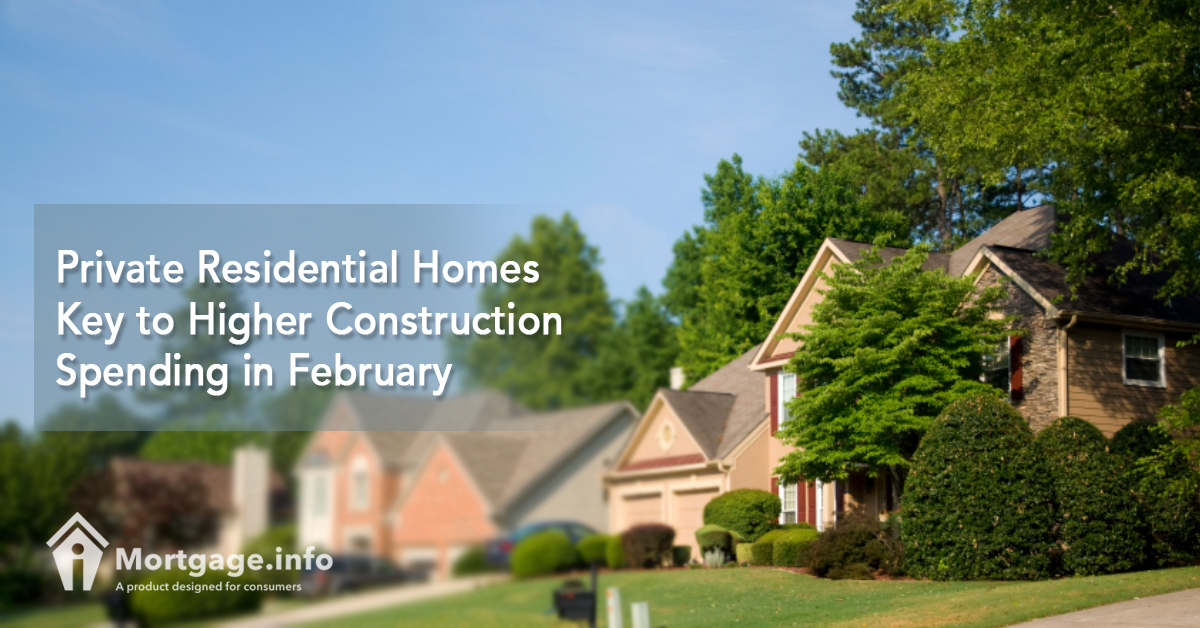Private Residential Homes Key to Higher Construction Spending in February