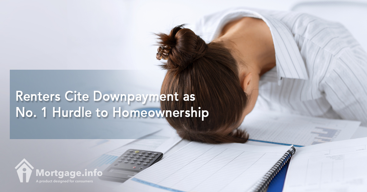 Renters Cite Downpayment as No. 1 Hurdle to Homeownership