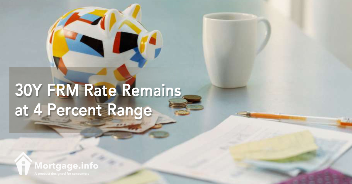 30Y FRM Rate Remains at 4 Percent Range