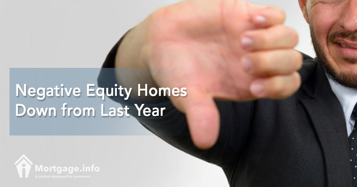 Negative Equity Homes Down from Last Year