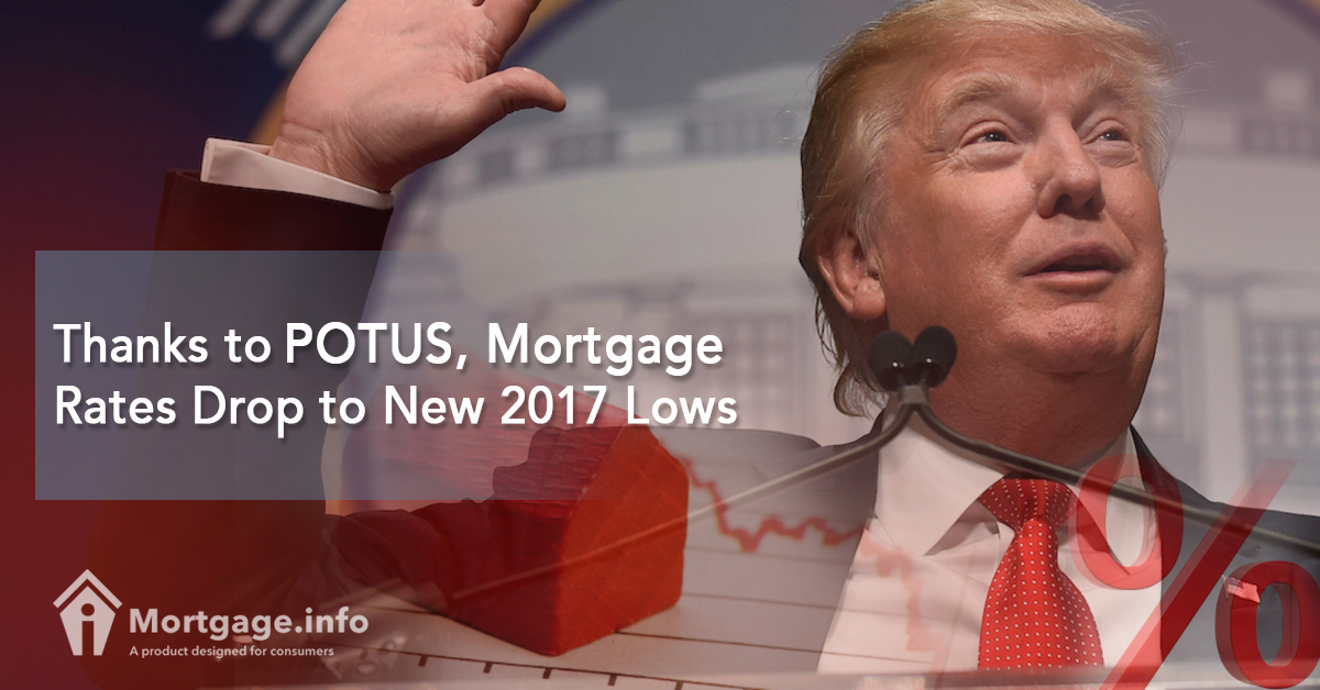 Thanks to POTUS, Mortgage Rates Drop to New 2017 Lows